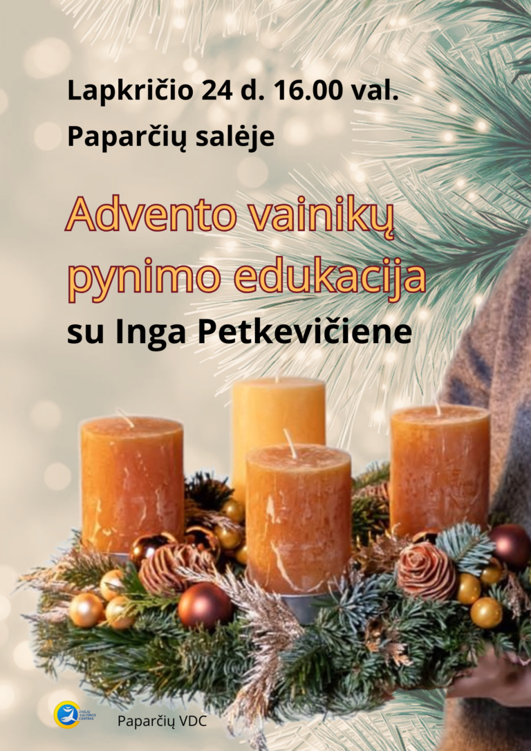 Adventinio vainiko pynimo edukacija